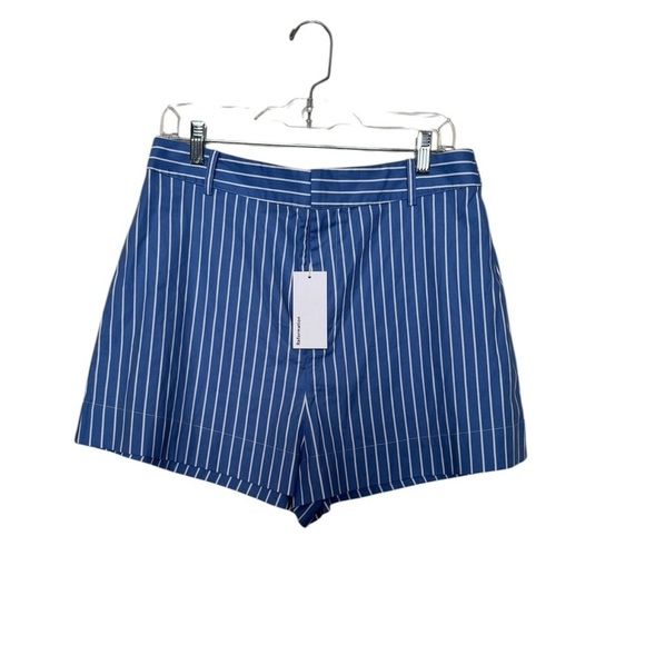 NWT Reformation Blue And White Willow Shorts Size 10
